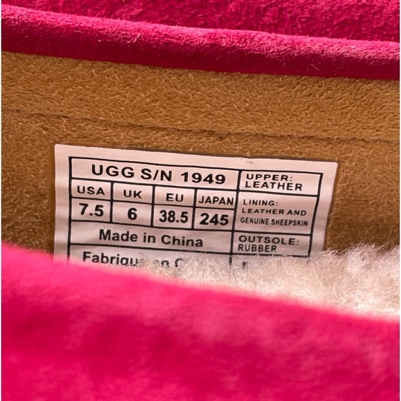 NEW Ugg Red Suede Leather Sheepskin Lined Hard sole Oydssa Driving Moccasins - Picture 7 of 9